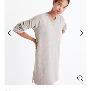 Madewell gray sweatshirt dress